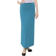 thumbnail image 4 of Women's Basic Modest 37" Ankle Length Long Stretch Knit Straight Skirt, 4 of 11