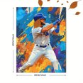 thumbnail image 3 of Baseball Player Canvas Painting/Wall Art， Suitable for Living Room， Bedroom， Office， Game Room， and Sports Bar Decoration., 3 of 8