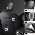 thumbnail image 4 of AOMSAZTO Custom Fit Seat Covers for 2020 2021 2022 2023 2024 2025 Toyota Highlander 8 Passenger 3 Row Seat Protector Compatible Airbag Black, 4 of 7