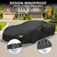 thumbnail image 4 of Unique Bargains Aluminum Film Car Cover 1 Pc Black for Chevrolet Corvette C8 189"x77"x45", 4 of 8