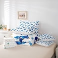 thumbnail image 6 of Castle Fairy Cartoon Penguin Bedding Comforter Set,Kawaii Blue Snowflakes Full Bedding Set, 6 of 8