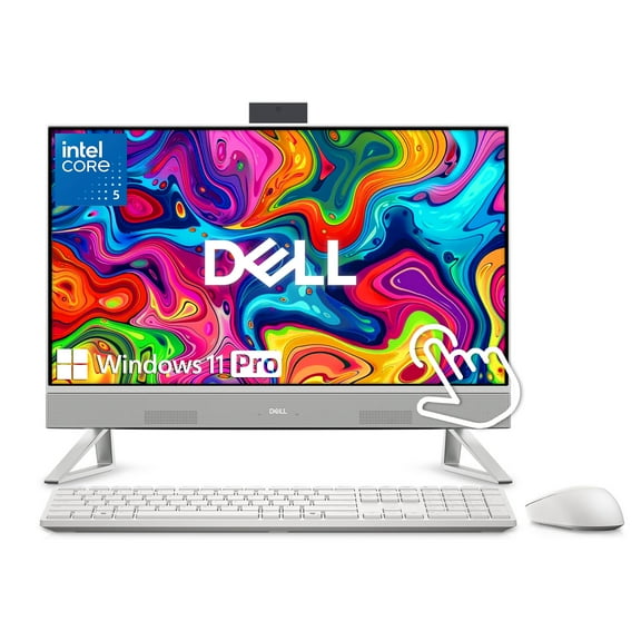Dell 24" FHD IPS All in One Desktop PC, Touch Screen, Intel Core 5-12U, 32 GB DDR5 RAM, 1 TB SSD, DisplayPort HDMI, Wireless Keyboard & Mouse, WiFi, Windows 11 Pro, USB Type C, White