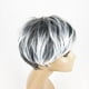 thumbnail image 3 of Peluca de mujer MACHAO moda pelo corto y liso blanco y negro, 3 of 5