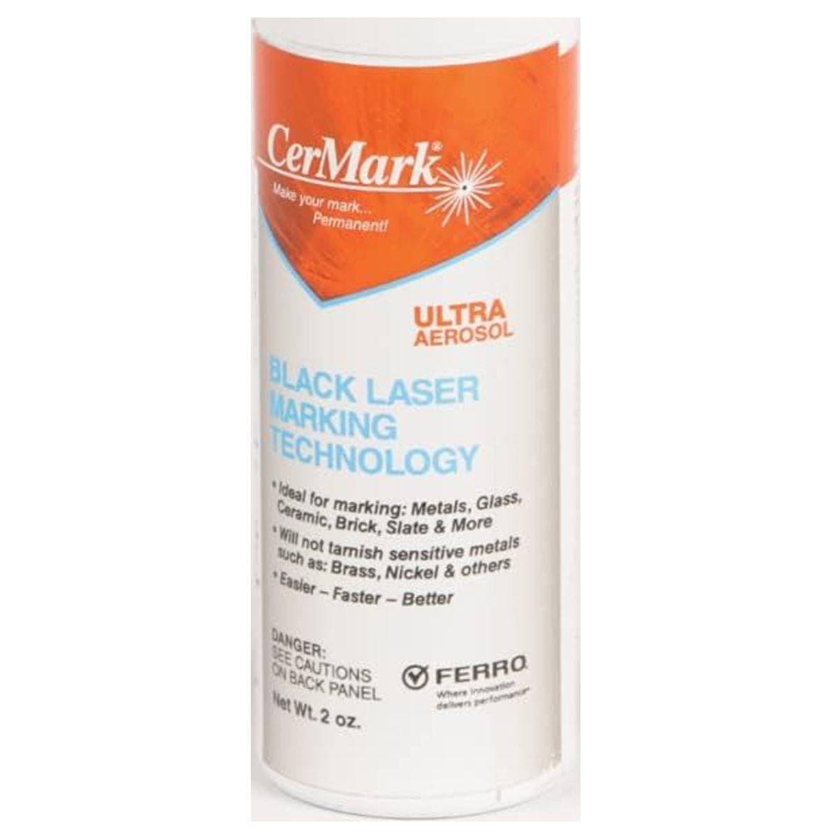 CerMark Ultra Laser Marking Aerosol, Permanently Marks on Metals, Glass &  Ceramic, 2 oz 