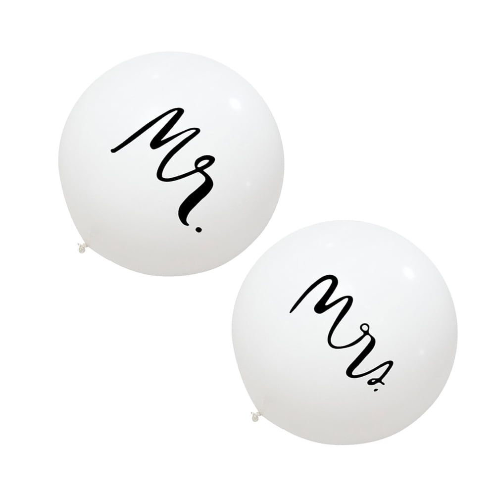 Latex Ballons ø 23 cm Mr & Mrs 8 pcs motif ballons Hélium Mariage