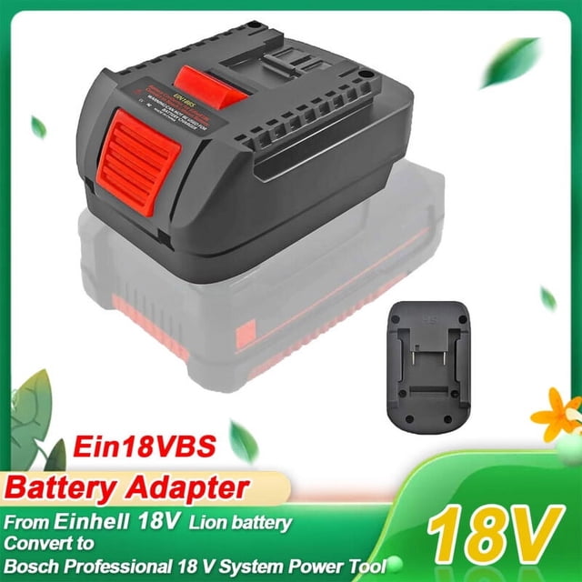 Battery Adapter for Einhell for Bosch Battery, Convert from Einhell 18 V to Bosch 18 V Professional GBA Batteries, Tool Batteries, Compatible with Bosch Power Tools