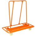 thumbnail image 2 of Tcbosik Heavy Duty Drywall Sheet Cart, 1600 lbs Load Capacity Steel Panel Dolly with Brake and 4 Wheels for Warehouse, Factory, Basement, Orange, 2 of 9