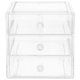 thumbnail image 2 of Organizador de escritorio con cajones, cajón de almacenamiento transparente, estuche de almacenamiento de cosméticos de 3 capas, soporte de maquillaje acrílico, 2 of 5