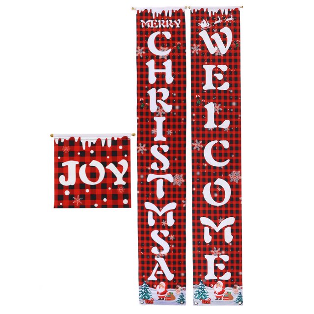 Decoraciones navideñas para puertas colgantes Bling Bling 1 juego para exteriores