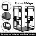 thumbnail image 3 of Aspire 1 Pair Metal Bookends, Checked Book Ends, Modern Design Heavy Duty Book Shelf Holder, Black Book Ends for Desk, 3 of 7
