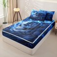 thumbnail image 2 of Homewish Magic Animal Dragon Zipper Full Size Comforter Sets with Fitted Sheet and 2 Pillowcases,Spooky Gothic Skull Zipper Bedding Set For Adult,Reversible,4-Piece, 2 of 7