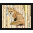 thumbnail image 2 of Nikki Galapon 14x12 Black Modern Wood Framed Wall Art Titled - Red Fox Collage II, 2 of 6