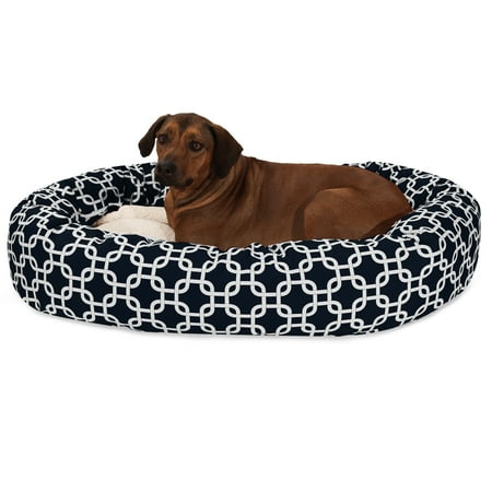 UPC: 0788995546313 | Majestic Pet | Links Sherpa Bagel Pet Bed For Dogs  Black  Extra Large