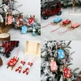 thumbnail image 4 of Christmas Sled Ornaments with Box Wooden Holiday Sleigh Tree Decorations - Hand Painted Farmhouse Christmas Decorative Hanging Ornaments, 4 of 6