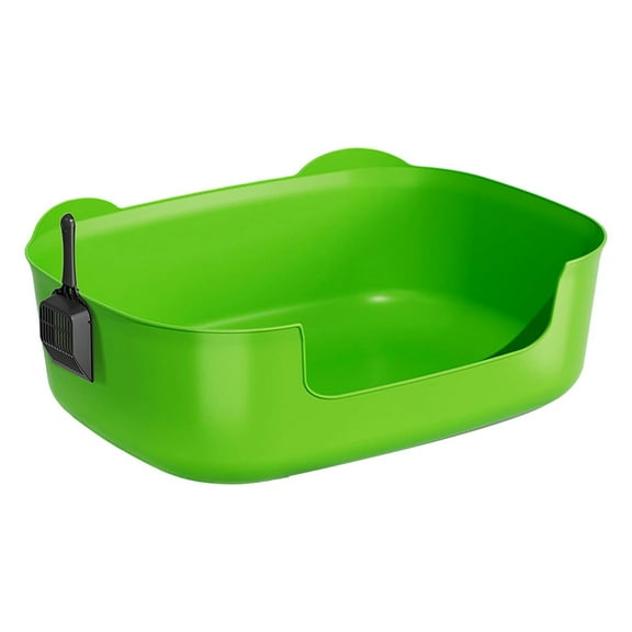 Large Cat Litter Box, 16x12x6 Inch Open Top Tray with Low Entry for Indoor Cats & Kittens, Durable Litter Pan for Rabbits and Small Pets, Easy-Clean Pet Toilet Supplies
