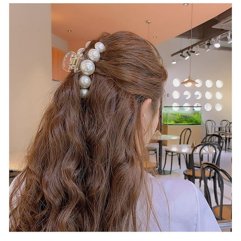 Buy China Wholesale Pearl Hair Claw Clips,women Girls Fashion,metal Large  Hair Claw,nonslip Strong Hold Barrettes,clips & Pearl Hair Claw Clips $1.18