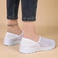thumbnail image 5 of Duqingm Shoes for Women Dressy Casual Women's Knitted Flat Shoes Lightweight Comfortable Women Footwear Slip on Casual Breathable Mesh Walking Shoes White,8.5, 5 of 7