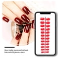 thumbnail image 4 of Seitruly 24 piezas de uñas postizas de ataúd resistentes a los arañazos de bailarina corta coloridas uñas acrílicas artificiales de color sólido DIY Juegos de manicura 17 rojo brillante Seitruly CE011412-17, 4 of 4