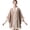Beige, variant on Women's Faux Fur Trimmed Knit Velvet Cape Wrap Mid-Length Open Front Shawl Cozy Winter Outerwear Elegant Dressy Party Wear for Cold Weather