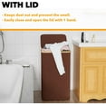 thumbnail image 5 of SpaceAid 110L Laundry Hamper with Lid, Large Tall Clothes Basket Bin, Brown, 5 of 6