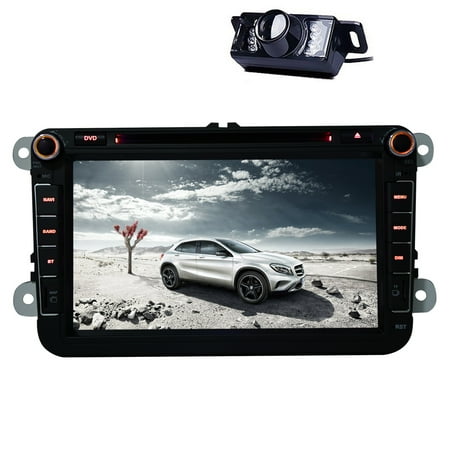 Cd Player Vw 8 Inch Touchscreen VW Car Stereo 2 Din GPS Navigation DVD Player Bluetooth DVD/CD/USB/SD/MP4/MP3 Player Remote Control for PASSAT B5/MK5 2001-2005/ VW GOLF 2004-2009/ JETTA 1998-2005/CHICO 2004-200 ()