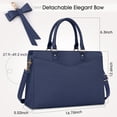 thumbnail image 2 of Bolsa para portátil RAINSMORE para mujer, 15.6 pulgadas, poliuretano, impermeable, azul, 2 of 8