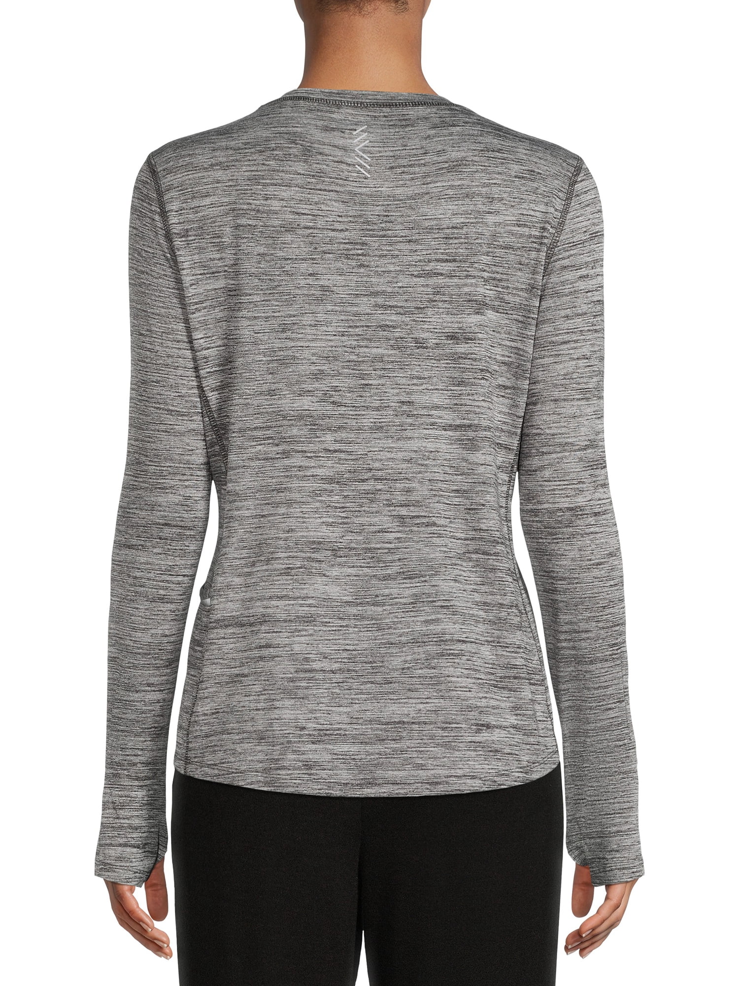 Athletic Works Women's Active Long Sleeve T-Shirt with Side Pocket, Sizes XS-XXL