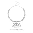 thumbnail image 2 of OHOIOLLA Collar Corto De Con Único De Rhinestones Y 2026 Estilo Hiphop Plateado Para Fiesta, 2 of 8
