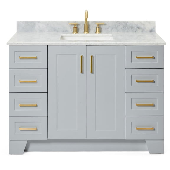 Ariel Q049SCW2RVOGRY Taylor 49" Free Standing Single Rectangular Basin Vanity Set - Grey