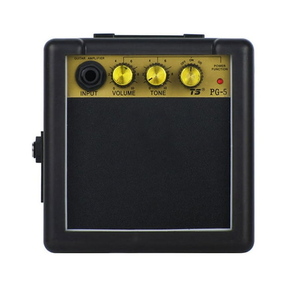 Yeacher Mini Guitar Amplifier Amp Speaker 5W for Electronic Guitar Personal Practice Portable Black Amplifier with Battery