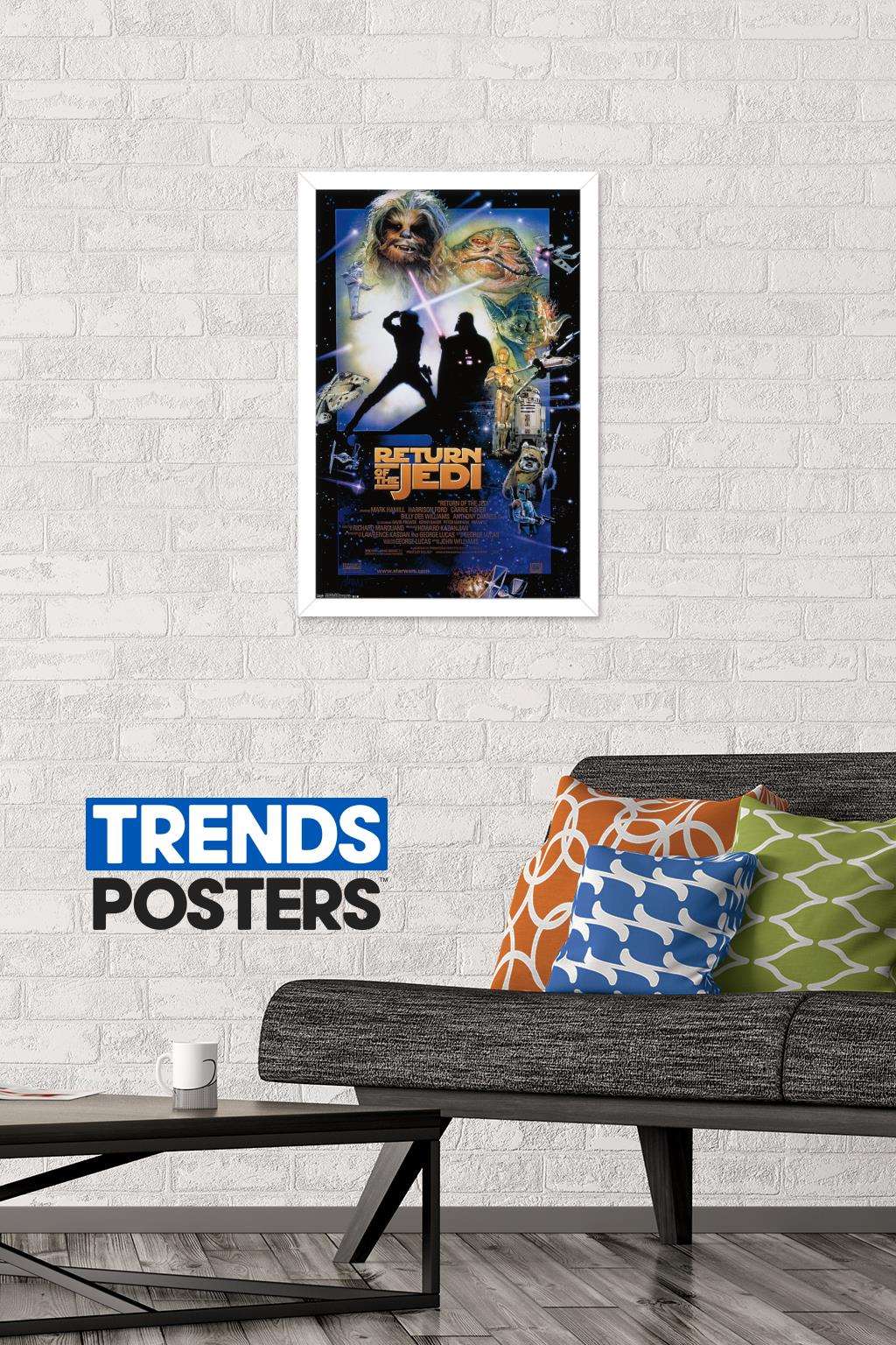 Star Wars: The Return Of The Jedi - One Sheet Wall Poster, 14.725" x 22.375", Framed