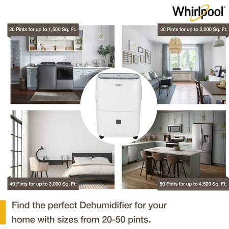 Whirlpool - 20 Pint Dehumidifier - White