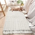 thumbnail image 1 of Alfombra para correr LEEVAN Boho, lavable, 60 x 150 cm, algodón beige, 1 of 6