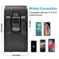 thumbnail image 3 of Takfox Cell Phone Holster for Samsung Galaxy Note 20 Ultra S20+ S24 S10e S9 S8 A15 A14 A35 A51 A71 5G A10e A20 A50, Note 10 9 8 J7 J3 Phone Belt Clip Holster Leather Carrying Pouch w Card Holder,Black, 3 of 8