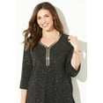 thumbnail image 4 of Catherines Women's Plus Size Metallic Dot Sharkbite Top, 4 of 4