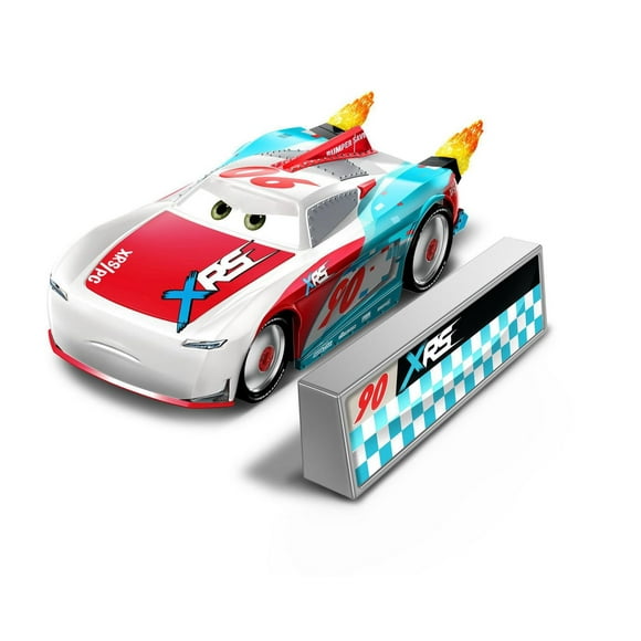 Disney Pixar Cars XRS Rocket Racing Paul Conrev with Blast Wall