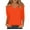 02# Orange, variant on Qwertyu Womens 3/4 Sleeve Tops Summer Casual V Neck T Shirt Solid Loose Fit T-shirts Ladies Three Quarter Length Sleeve Blouses Rose Gold M