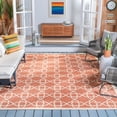 thumbnail image 2 of SAFAVIEH Courtyard Carol Geometric Indoor/Outdoor Area Rug, 6'7" x 6'7" Square, Terracotta/Beige, 2 of 9