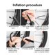 thumbnail image 3 of Soidarity Bomba de aire manual Infladores ligeros Accesorios de bicicleta de alta presión Compresor de aire conveniente con soporte de montaje para Ciclismo Soidarity OD024251-00, 3 of 6