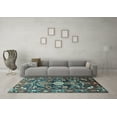 thumbnail image 3 of Ahgly Company Indoor Round Animal Light Blue Traditional Area Rugs, 8' Round, 3 of 4