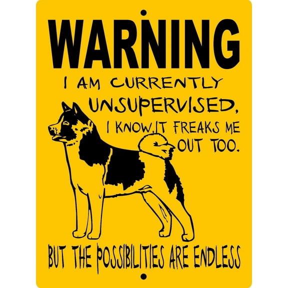AKITTA WARNING SIGN ALUMINUM 9 X 12