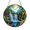 Acrylic 3.5 Inch, variant on Waterfall Jungle Stained Glass Suncatcher, Tropical Landscape Window Hanging Art with Floral Elements, Round Decorative Glass Panel for Calming Nature Home Decor Gift