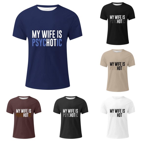 Zhanqunnn Men's Printing Casual Loose Round Neck Short Sleeved T Shirt Shirt and Shirt Set Men Mens Pocket T Shirts 6xl T Shirts for Men Big and Tall, Size S
