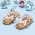 thumbnail image 7 of newwalpole Girls' Toddler Butterfly Sandals Comfy Hook-and-Loop Summer Shoes for Kids Silver for Size 12, 7 of 7