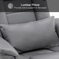 thumbnail image 5 of MCombo Leather Black and Cream White Living Room 360 Degree Swivel Recliner with Ottoman, 5 of 8