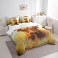 thumbnail image 3 of jejeloiu Brown Highland Cow 7-Piece Bedding Comforter Set,Rustic Farmhouse Cabin King Bedding Sets,Western Farm Bed Sheets For Boys Girls,Ultra Soft Home Decor Reversible, 3 of 8