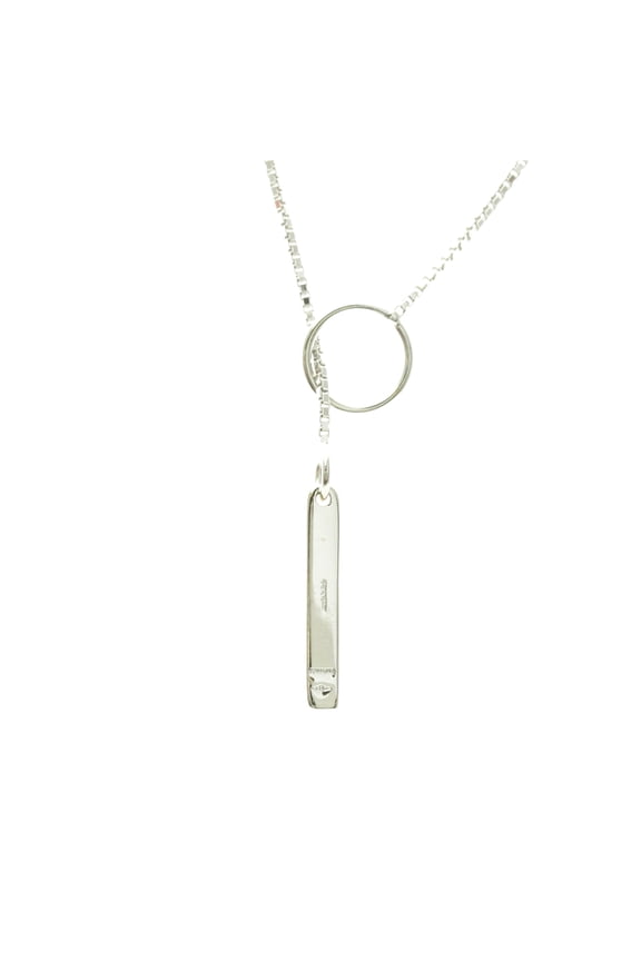 Pre-Owned Gucci Lariat Necklace White Gold (18K) No Stone Women,Men Fashion Pendant Necklace...