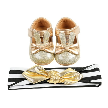 

ESASSALYY Baby Girl Lightweight Shoes Cute Rabbit Ear Soft Rubber Sole Shoes