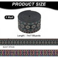 thumbnail image 3 of 7.66Yards 1-5/8Inch Black Jacquard Single Face Embroideried Lace Trim Woven Ribbon Fabric Trim Floral Pattern Ribbon for Sewing Crafting Home Decor Gift Wrapping Embellishment, 3 of 9