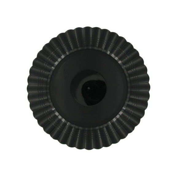 Yoshi 10" Plastic Black Scalloped Plates 18 count